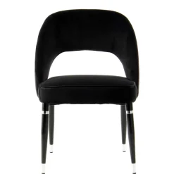 Eleganter Designstuhl in Schwarz Samt - Siiri (2er Set)^Wohnen Sale