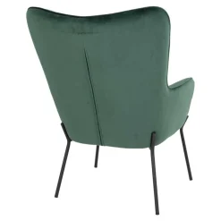 Eleganter Einzelsessel in Dunkelgrün Samt - Volcanu^Wohnen Online