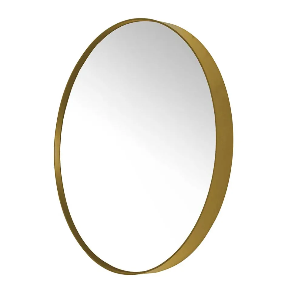 Eleganter Glasspiegel mit Metallrahmen Gold - Emzatina^Wohnen Clearance