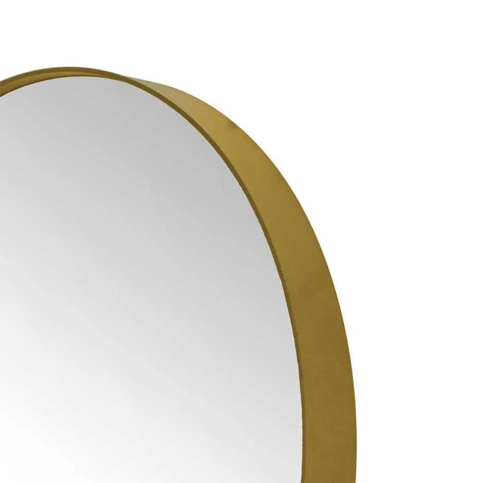 Eleganter Glasspiegel mit Metallrahmen Gold - Emzatina^Wohnen Clearance