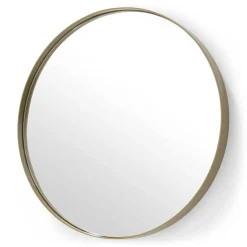 Eleganter Glasspiegel mit Metallrahmen Gold - Emzatina^Wohnen Clearance