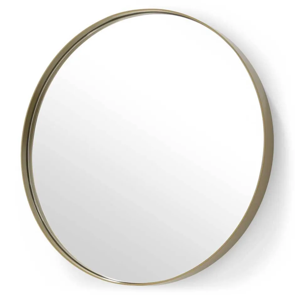 Eleganter Glasspiegel mit Metallrahmen Gold - Emzatina^Wohnen Clearance