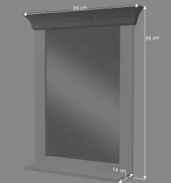 Eleganter Landhaus Spiegel in Weiß & Grau - Mirandesca^Wohnen Outlet