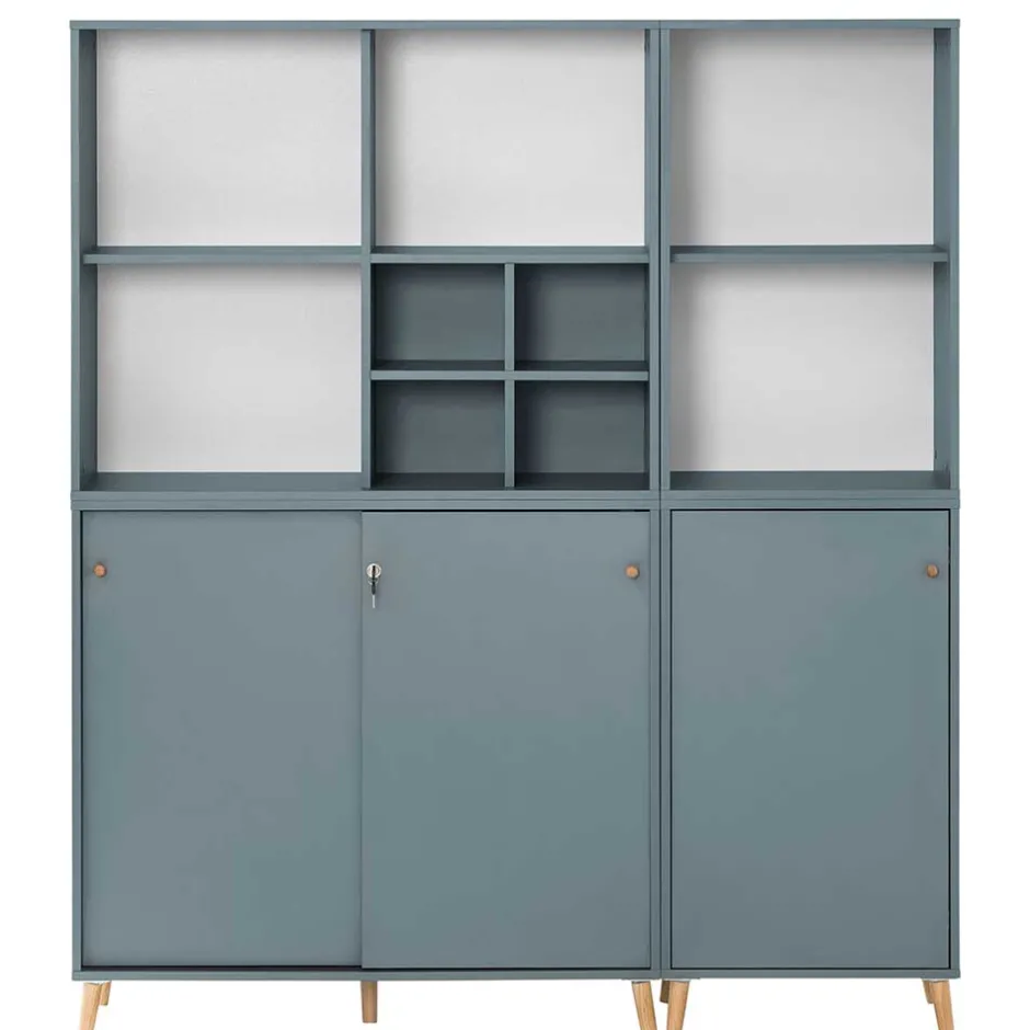 Eleganter Office Schrank in Petrol Blau - Baiamare^Wohnen Hot
