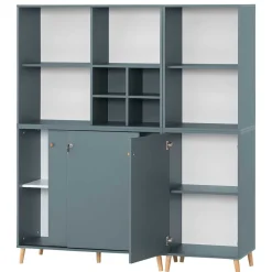 Eleganter Office Schrank in Petrol Blau - Baiamare^Wohnen Hot