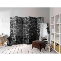 Eleganter Paravent in Schwarz Grau - Harras^Wohnen