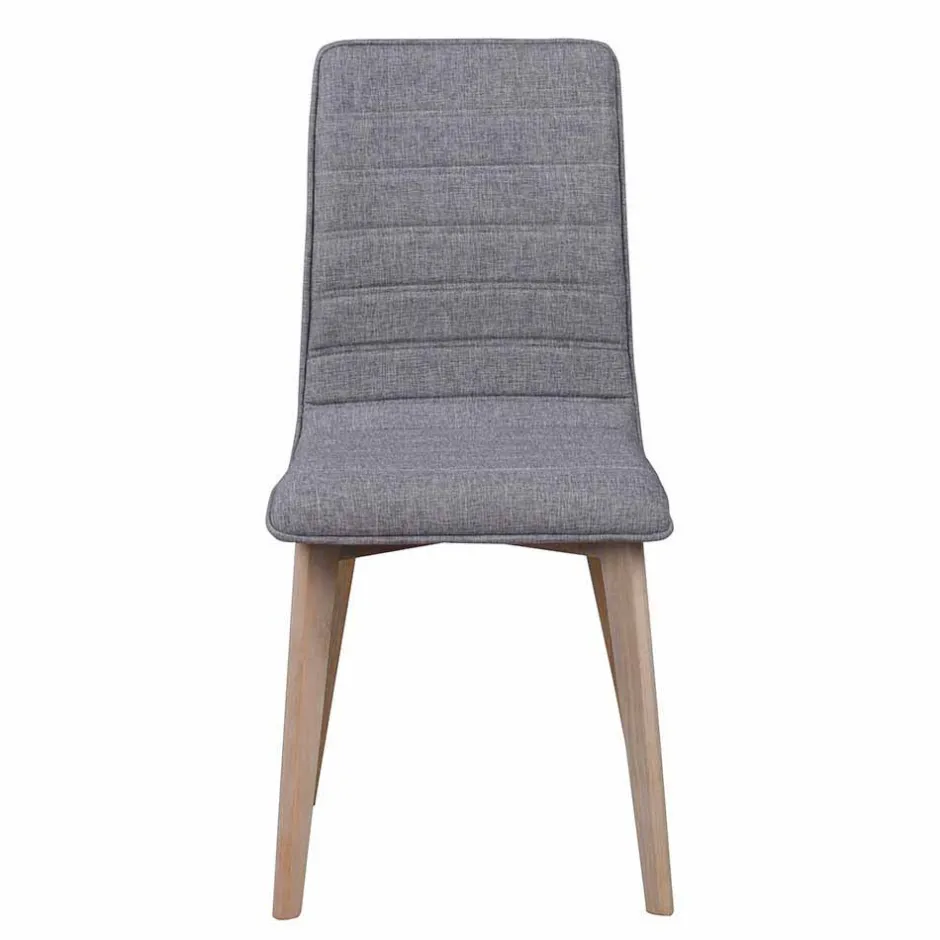 Wohnen Eleganter Polsterstuhl in Grau - Mali (2er Set)