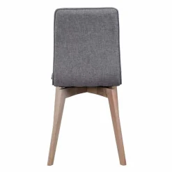 Wohnen Eleganter Polsterstuhl in Grau - Mali (2er Set)