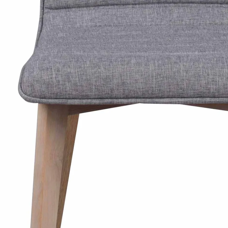 Wohnen Eleganter Polsterstuhl in Grau - Mali (2er Set)