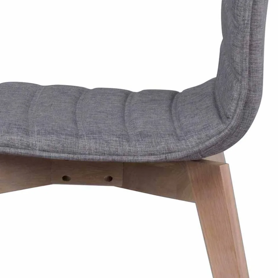 Wohnen Eleganter Polsterstuhl in Grau - Mali (2er Set)