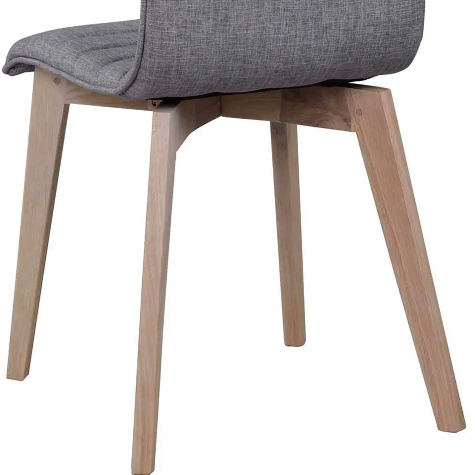 Wohnen Eleganter Polsterstuhl in Grau - Mali (2er Set)