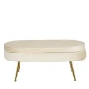 Eleganter Retro Style Hocker in Beige & Gold - Lugano^Wohnen Hot