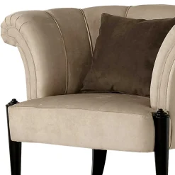 Eleganter Sessel in Beige Stoffbezug - Gatron^Wohnen New