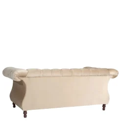 Elegantes Barocksofa in Beige Samtvelours - Hihat^Wohnen Sale