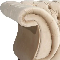 Elegantes Barocksofa in Beige Samtvelours - Hihat^Wohnen Sale
