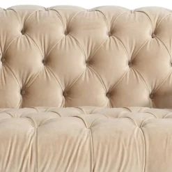 Elegantes Barocksofa in Beige Samtvelours - Hihat^Wohnen Sale