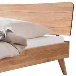 Wohnen Elegantes Holzbett aus geölter Wildeiche - Mathan