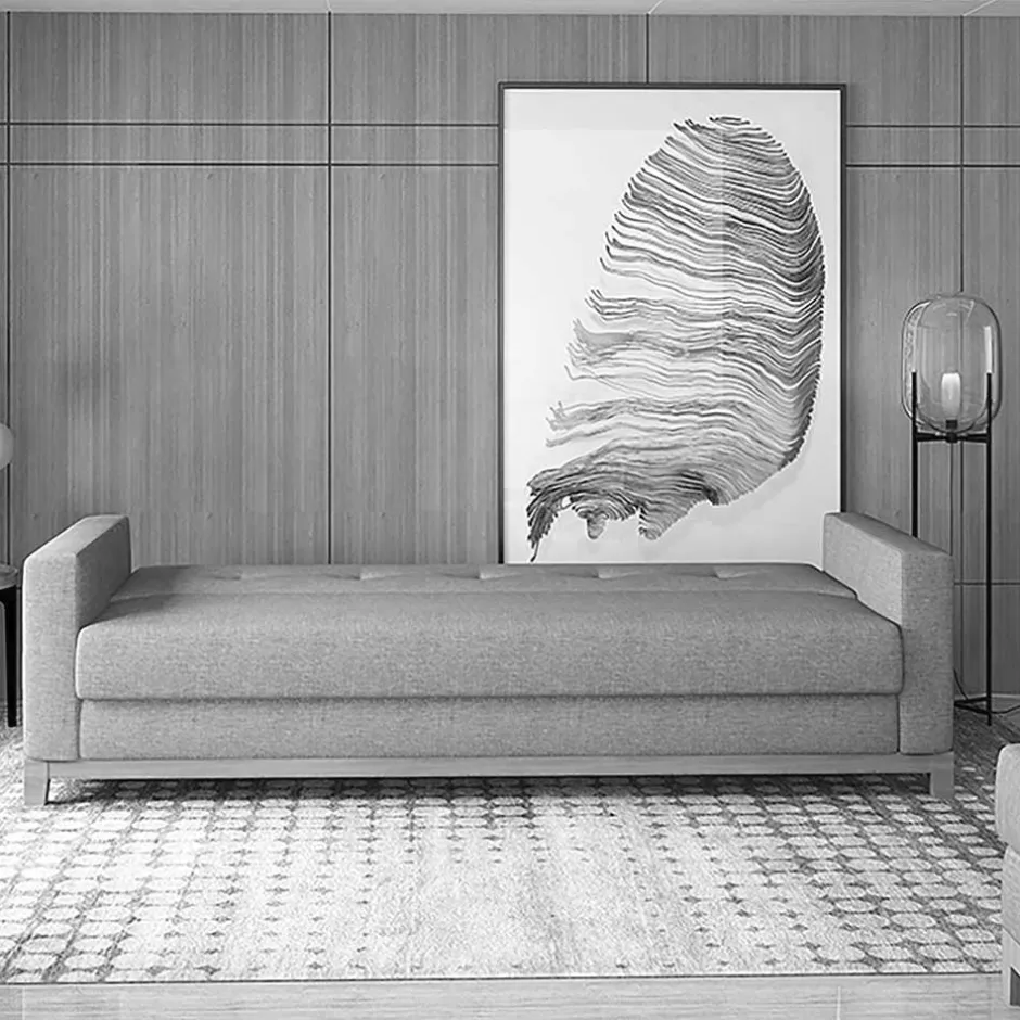 Elegantes Klappsofa in Dunkelgrau Samt - Triumph^Wohnen Outlet