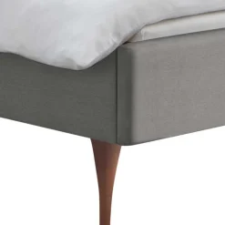 Elegantes Polsterbett in Grau und Kernbuche - Silka^Wohnen Sale