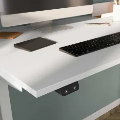 Elektrisch höhenverstellbarer Schreibtisch in Weiß - Sparkle^Wohnen Hot