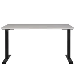 Wohnen Elektrisch verstellbarer Officetisch in Hellgrau - Clemeta