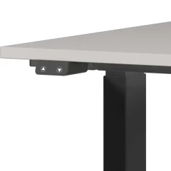 Wohnen Elektrisch verstellbarer Officetisch in Hellgrau - Clemeta