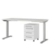 Wohnen Elektrisch verstellbarer Bürotisch im Set - Hanrah (zweiteilig)