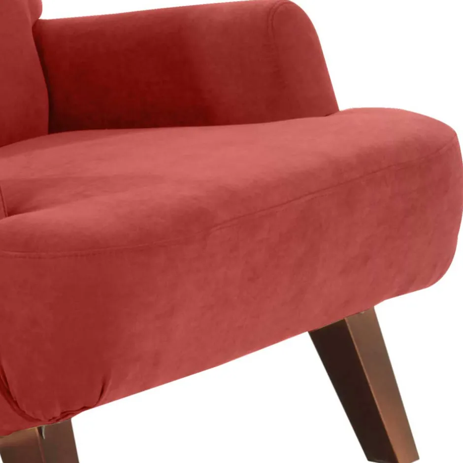 Wohnen Entspannungssessel in Terracotta Velours - Vacance