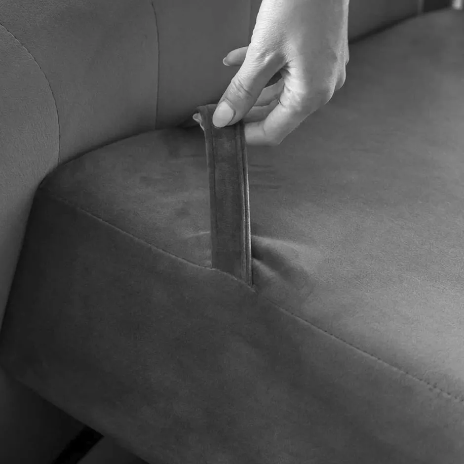 2er Bettsofa in Dunkelrot - matter Samt - Lanaco^Wohnen New