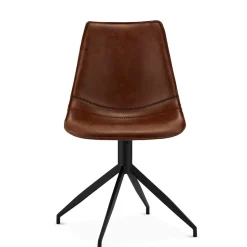 2er Kunstlederstuhl-Set in Braun - Enyet (2er Set)^Wohnen Discount