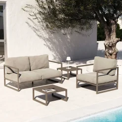 2er Sofa in Hellgrau & Dunkelgrün - Yasmel^Wohnen Sale