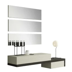 Wohnen 3er Spiegel Set & Wand Konsole - Ezema (vierteilig)