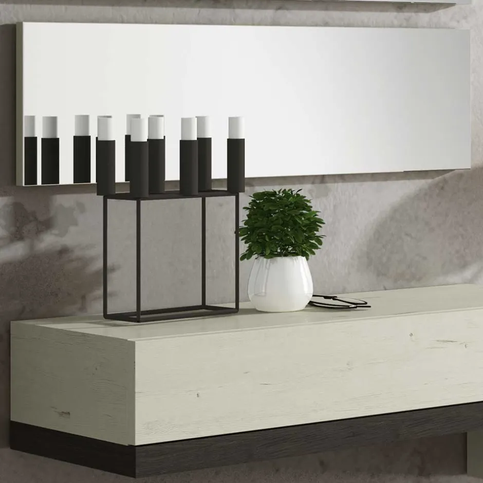 Wohnen 3er Spiegel Set & Wand Konsole - Ezema (vierteilig)