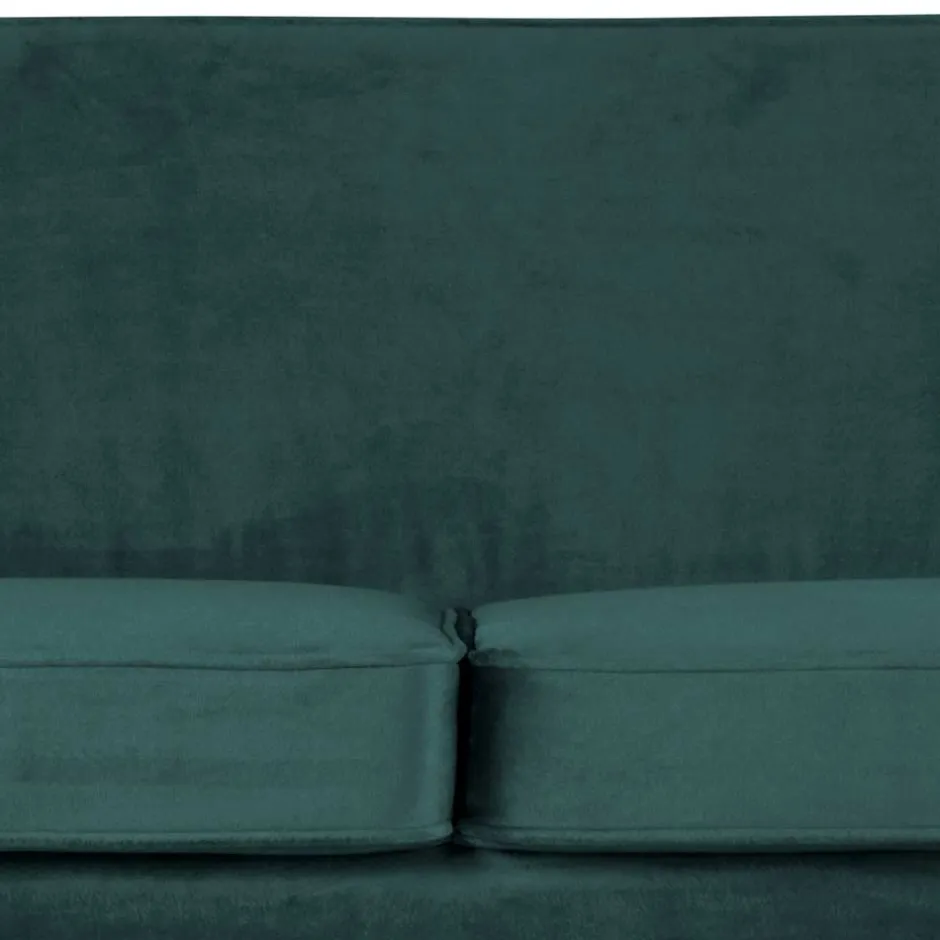 Wohnen 2,5er Wohnzimmercouch in Petrol Blau & Schwarz - Jerry