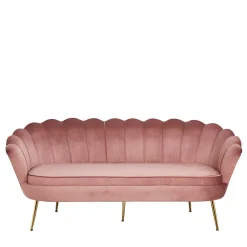 3er Wohnzimmersofa im Retrostil Muschel - Ciabeta^Wohnen Online