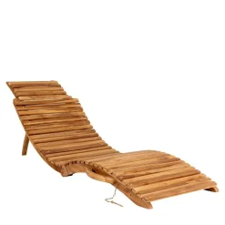 Ergonomische Gartenliege aus Teak Massivholz - Senvelita^Wohnen Discount
