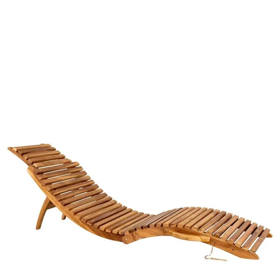 Ergonomische Gartenliege aus Teak Massivholz - Senvelita^Wohnen Discount