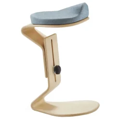 Ergonomischer Hocker in Hellblau Filz - Salcina^Wohnen Sale