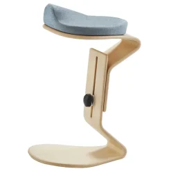 Ergonomischer Hocker in Hellblau Filz - Salcina^Wohnen Sale