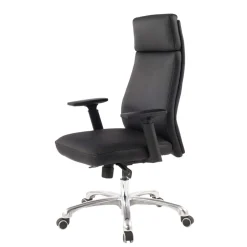 Ergonomischer Leder Bürostuhl mit hoher Lehne - Fluracia^Wohnen Online