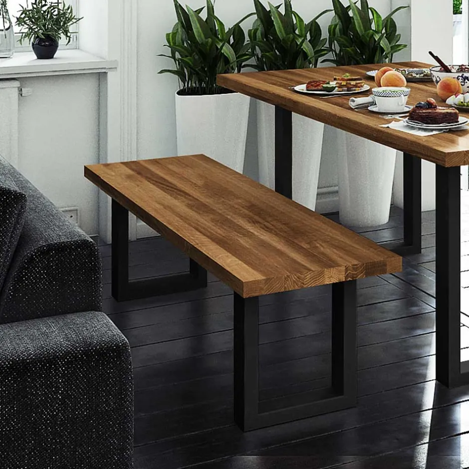 Wohnen Essbank Manzey aus Wildeiche Massivholz