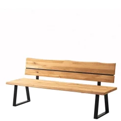 Essbank mit Lehne - Wildeiche Naturkante - Jessmine^Wohnen Discount