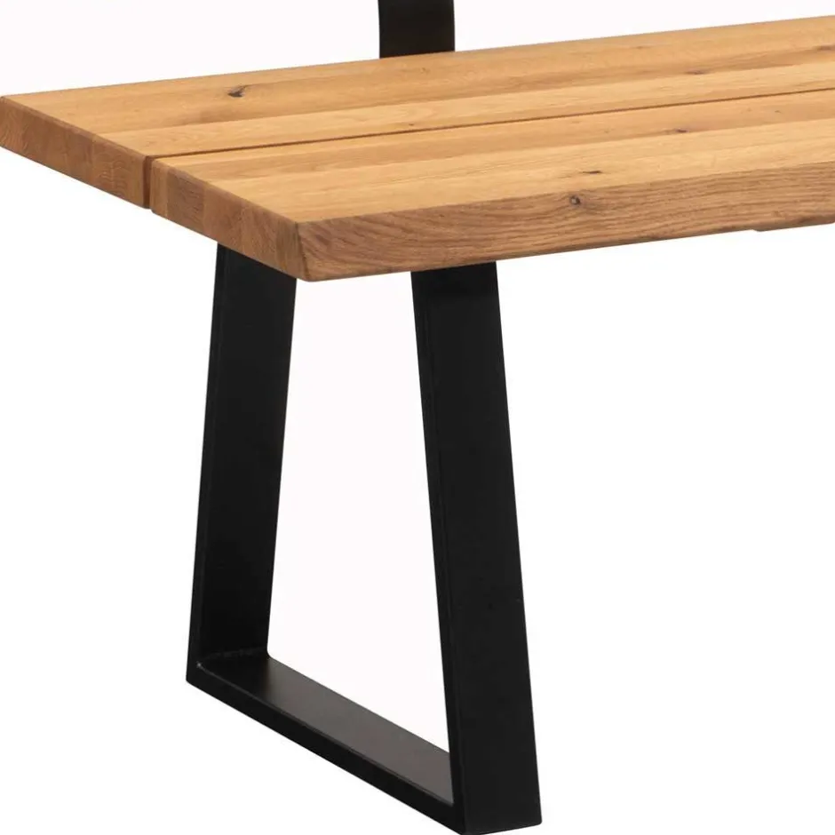 Essbank mit Lehne - Wildeiche Naturkante - Jessmine^Wohnen Discount