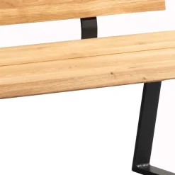 Essbank mit Lehne - Wildeiche Naturkante - Jessmine^Wohnen Discount