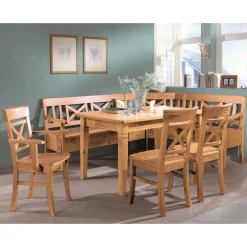 Wohnen Essecke Giurgia aus Kiefer Massivholz (fünfteilig)