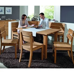 Wohnen Essecke Lessina aus Wildeiche Massivholz (fünfteilig)