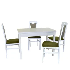 Wohnen Essecke Möbel Kombination in Weiß - Oninawa (fünfteilig)