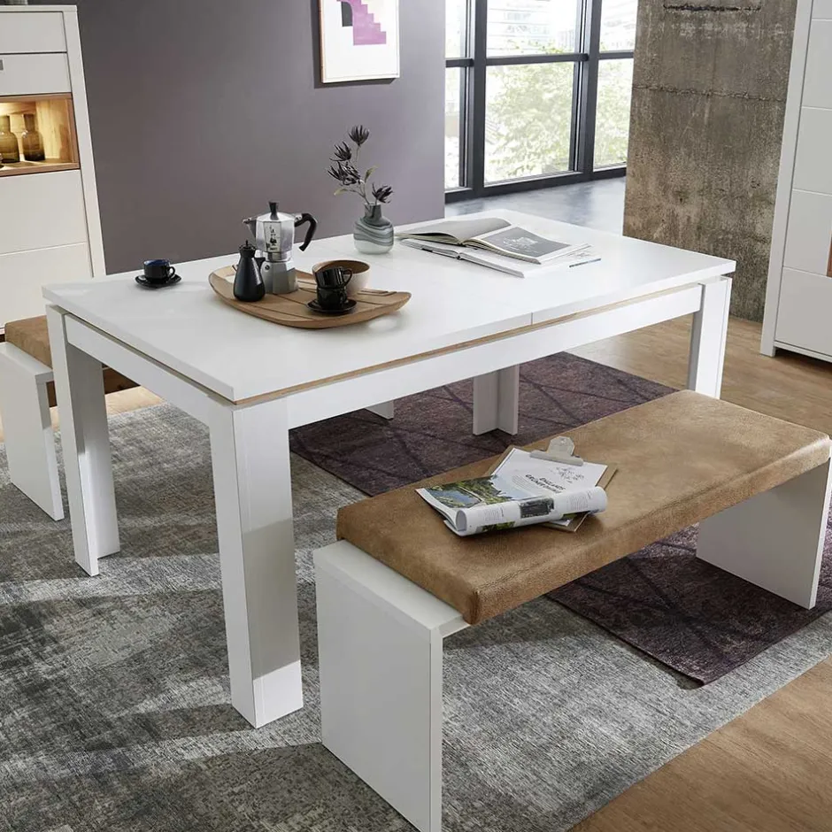 Essgruppe Ausziehtisch & 2 Bänke - Connassa (dreiteilig)^Wohnen Hot