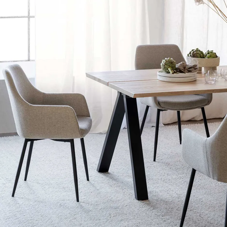 Wohnen Essgruppe im Skandinavischen Wohnstil - Ivona (siebenteilig)