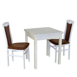 Essgruppe in Weiß & Braun - Solana (dreiteilig)^Wohnen